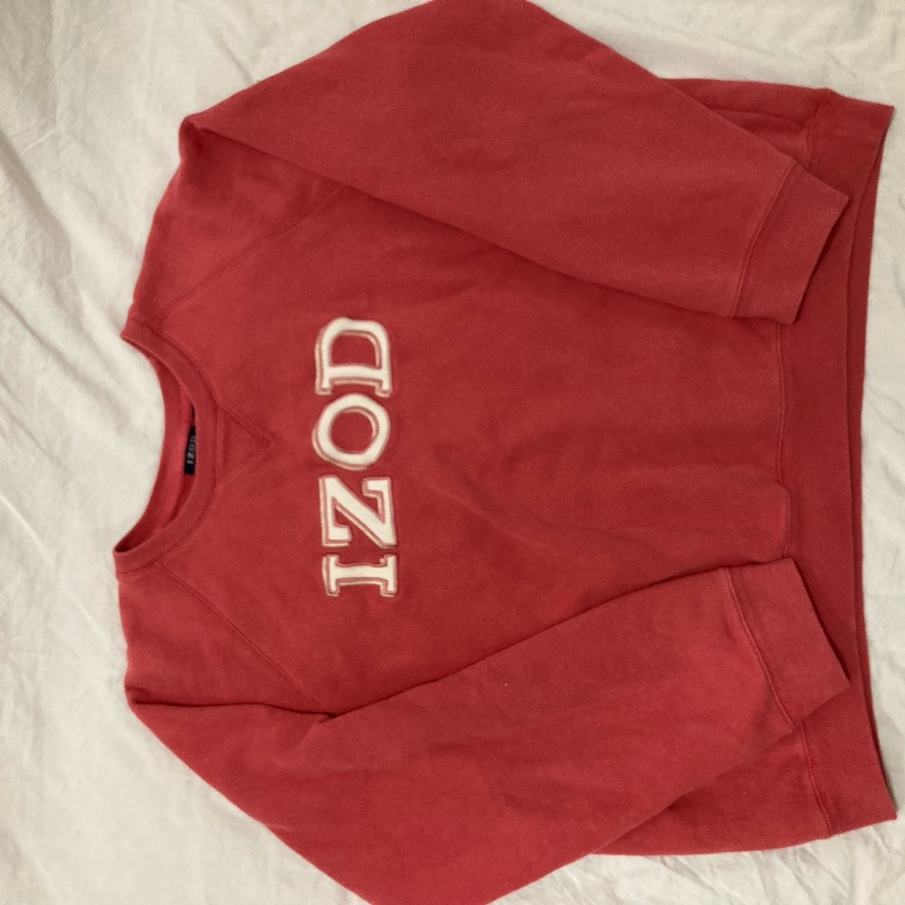 vintage izod reddish pink sweater (pinker in person)